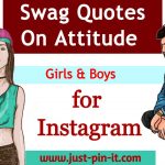 Swag Quotes On Attitude captions for Girls & Boys Instagram